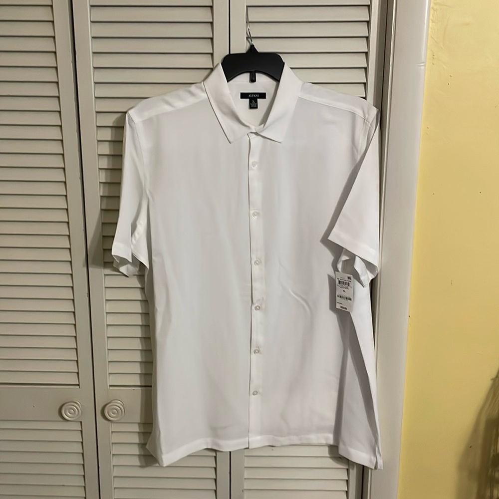 Alfani Polyester Casual Button-Down Shirts for Men